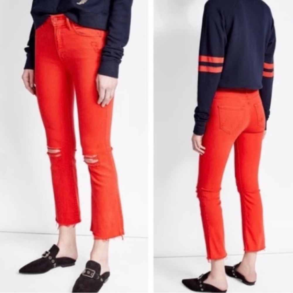 Mother Denim Insider Crop in firecracker red ❣️